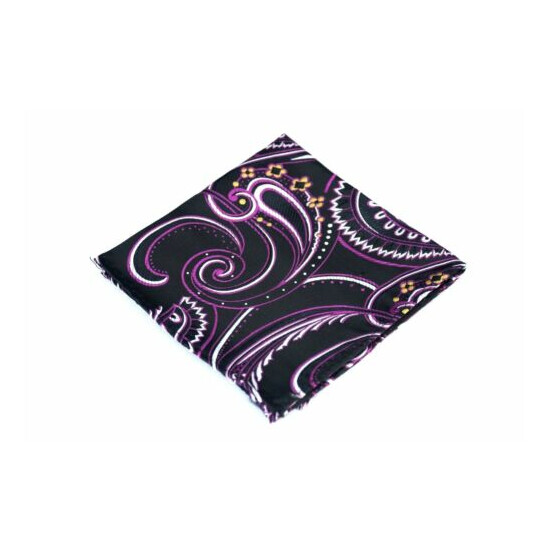 Lord R Colton Masterworks Pocket Square - Onyx Magenta Supremacy Silk - $75 New image {1}