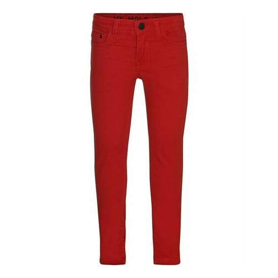 NWT Molo Boys Sizes 4 Red Aksel 5-Pocket Slim Fit Soft Denim Jeans Pants image {1}