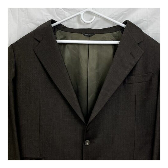Gilbert & Lodge 100% Wool 2 Button Suit Jacket Men 48L Brown image {2}