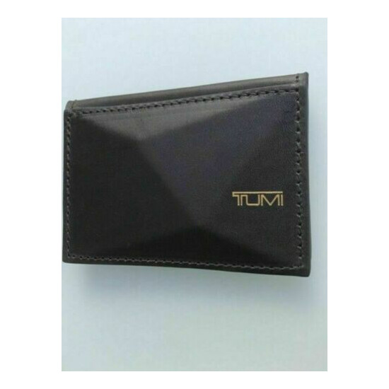 New Dror for Tumi black or Etro brown Merkin leather business card holder case  image {2}