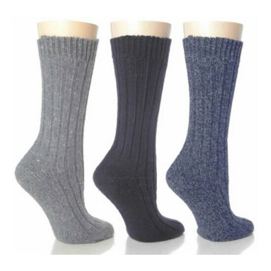 *NEW* 3-12 Pairs MENS Chunky Wool Blend Hiking Heavy Duty Boot Socks UK (6-11) image {3}