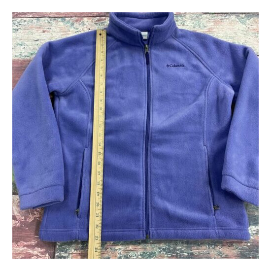 Columbia Purple Fleece Youth Girls Zip Up Jacket Size XL image {4}