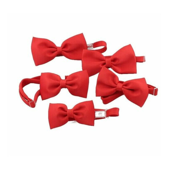 New Satin Red Bow Tie Baby Toddler Kid Teen Boys Wedding Formal Party S-4T 5-20 Thumb {3}