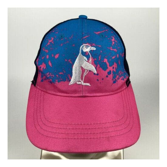 Fort Wayne Childrens Zoo Penguin Hat Cap Youth Girls Pink Blue Black Adjustable image {4}