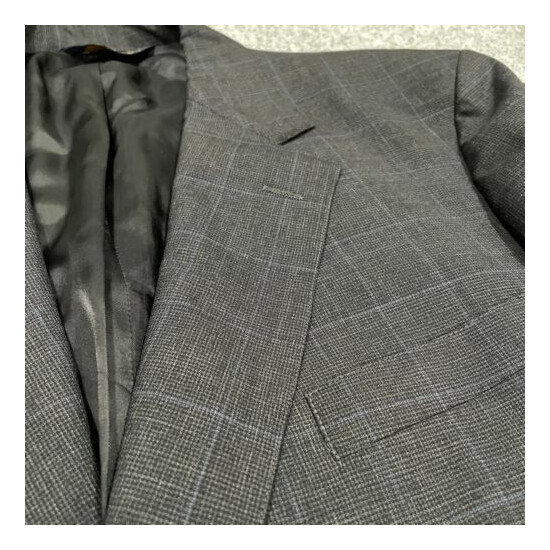 Brooks Brothers Makers Men's Wool Sport Coat Blazer Dark Gray Check Size 43L image {4}