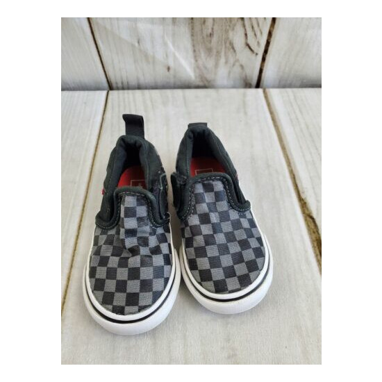 Vans off The Wall Asher Checker Black Grey Toddler Size 5 Slip On Skate Shoes  image {3}