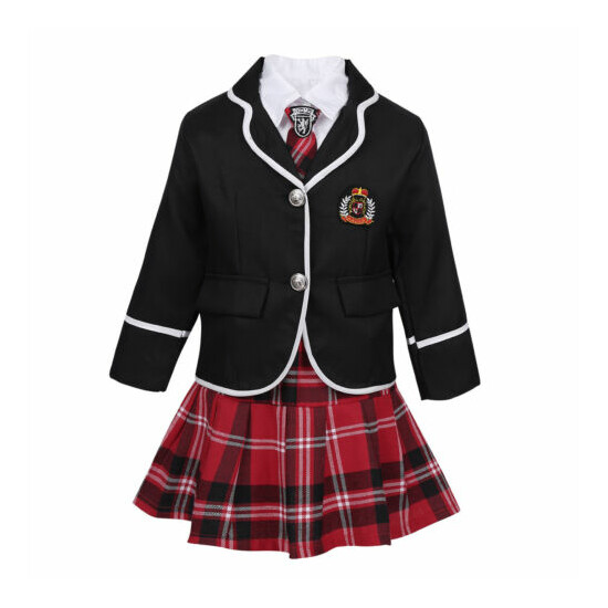 Kids Boys/Girls Anime Costume School Uniform Suit Coat Shirt Tie Pants/Skirt Set image {3}
