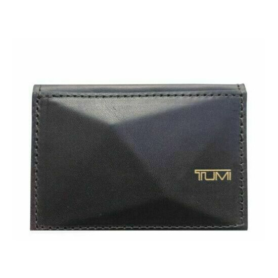 New Dror for Tumi black or Etro brown Merkin leather business card holder case  image {1}