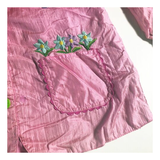 Vintage 90s Blues Clues Jacket Girls Size 6x 6 Viacom 1999 Pink Snap Button Cute image {4}