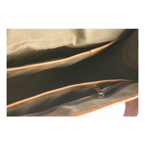 Men's Real Leather Vintage Brown Messenger Shoulder Laptop Bag Briefcase New image {5}