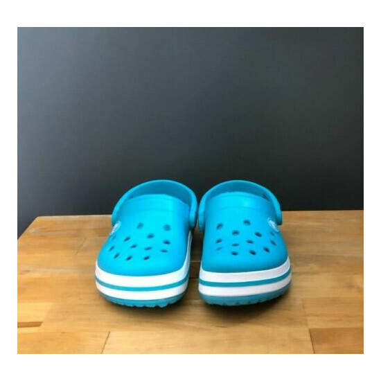 Crocs Toddler Boy Girl Digital Aqua (Blue) Crocband Clogs US 8, 9, 10 NWT image {3}