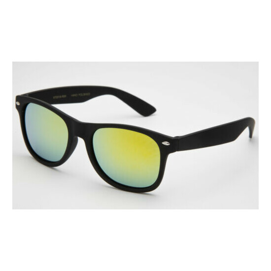 Kids Retro Sunglasses Classic Boys Girls Soft Rubberized Frame Lead Free UV 100% image {4}