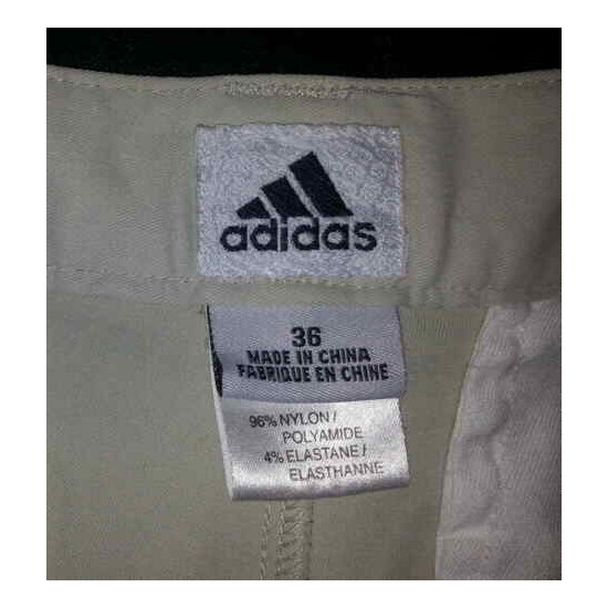 Adidas Golf Shorts Pleated 36x10 Golf Casual Shorts Solid Khaki p2856  image {4}