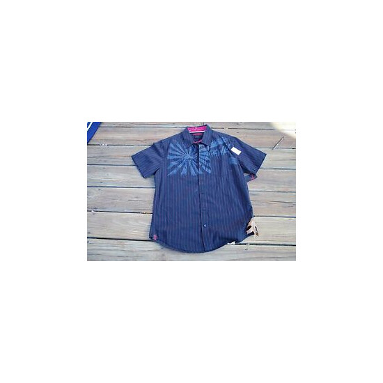 Tony Hawk Youth Medium button up pinstriped dress shirt new with tags image {1}