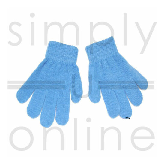 Childrens Kids winter woolly knitted warm stretchy magic gloves Girls Boys image {3}