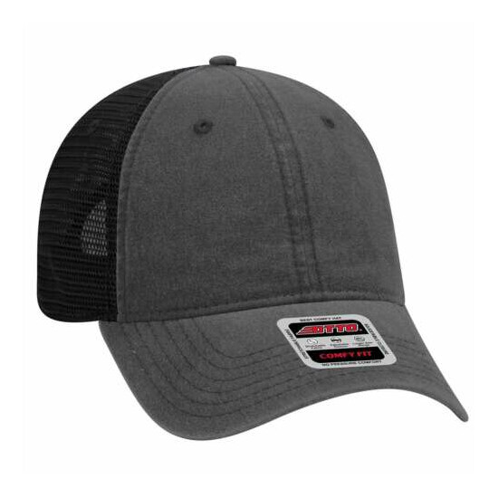 OTTO CAP "OTTO COMFY FIT" 6 Panel Low Profile Mesh Back Trucker Hat image {1}