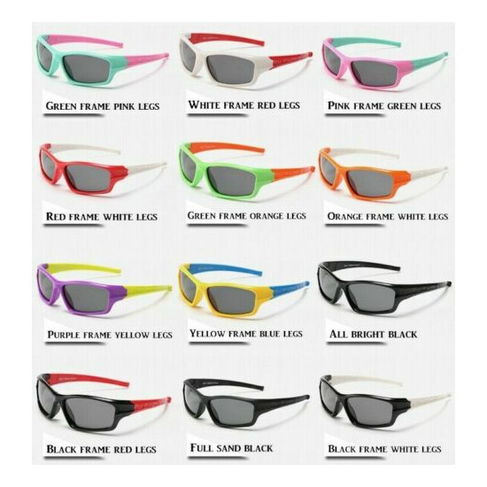 Kids Polarized Sunglasses Cycling Outdoor Fashion Sporty Girls Boys UV400 I370 image {3}