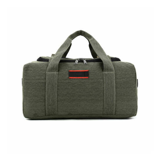 55L/75L Travel Canvas Duffle Bag Sports Gym Shoulder Bag Carry on Luggage f/ Men image {3}