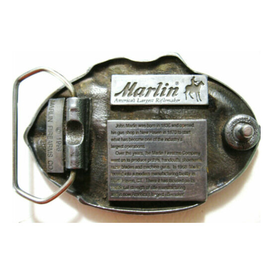 Marlin Firearms Cowboy Shooter Vintage Belt Buckle from 1996 image {2}