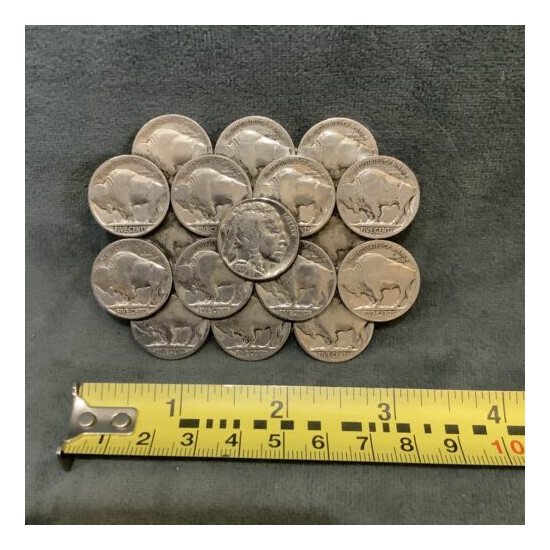Buffalo Coin Indian Head Belt Buckle - 17 Coins image {3}