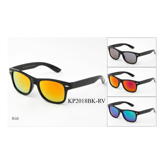 Kids Sunglasses Boys Girls Mirrored Classic Retro Eyewear Lead Free UV 100%  image {1}