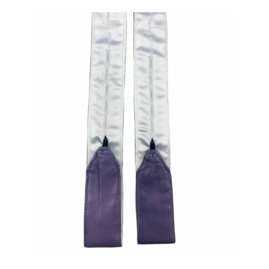 Bijan Purple Black Accent Alligator Silk Mens Suspenders Mint Condition image {7}