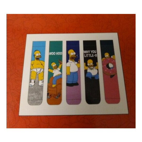 The Simpsons Homer Mens' 5pk Socks Size US 10-13 Crew Cut image {3}