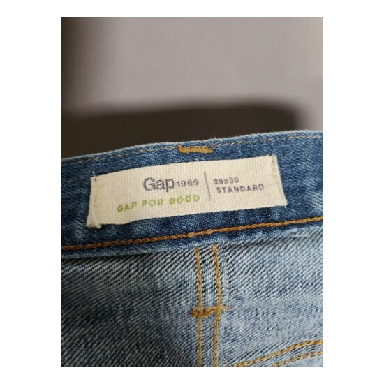 Gap 1969 Standard Straight Stretch Stone Wash Jeans Size 29X30 image {3}
