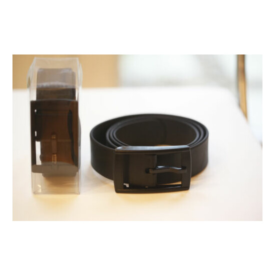 Black Professional Silicone Belt Plastic Buckle Work MOD Security Guard Military image {1}