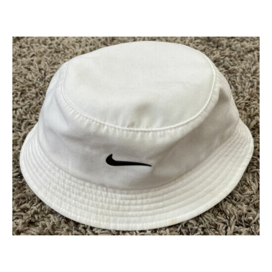 Nike Just Do IT Dri-Fit Hat Unisex Toddlers White Bucket Casual Beach UPF 50+ image {3}