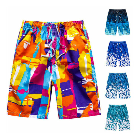 Men Swimwear Trunks Shorts Summer Swim Boxers Beach Flower Surf Board Shorts#88 image {3}