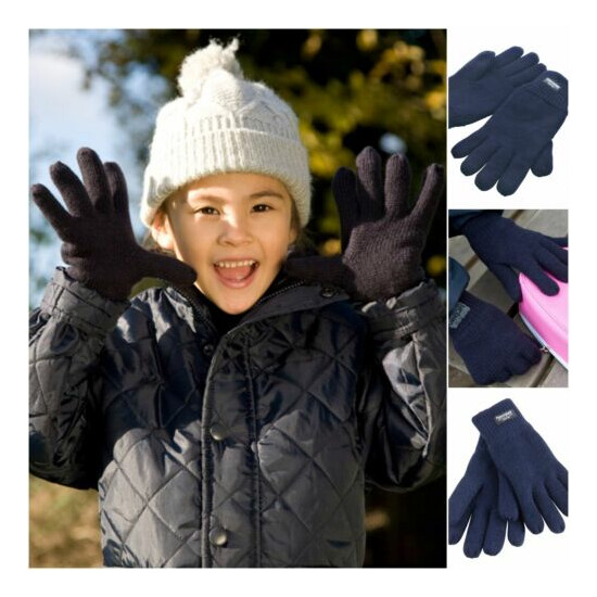Childrens Thinsulate Gloves Thermal Lined Warm Winter Gloves Boys Girls Kids image {1}