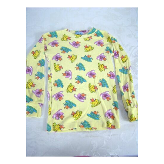 Bullfrogs and Butterflys Yellow Mouse Teacup Sleep Top Girls Youth Size 7 image {1}