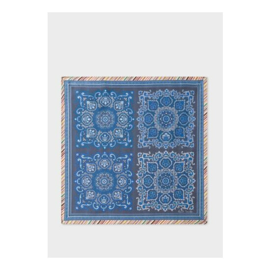 NWT $95 Paul Smith Silk Pocket Square/ Handkerchief, Made in Italy. image {1}