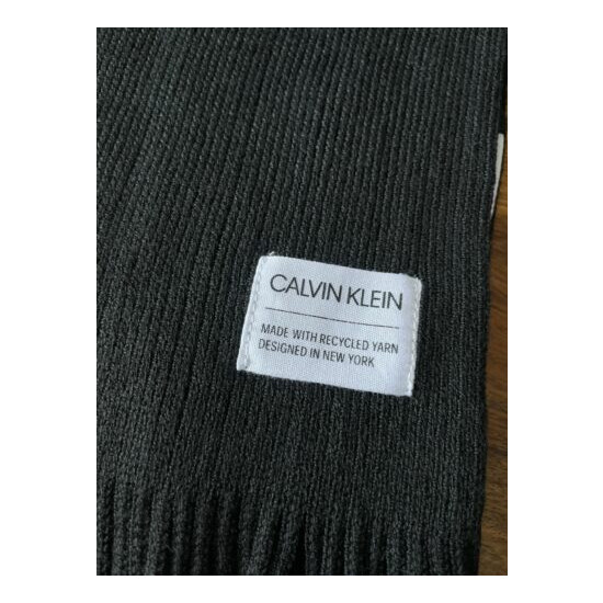 Calvin Klein Sustainable Scarf - Black - NEW image {2}