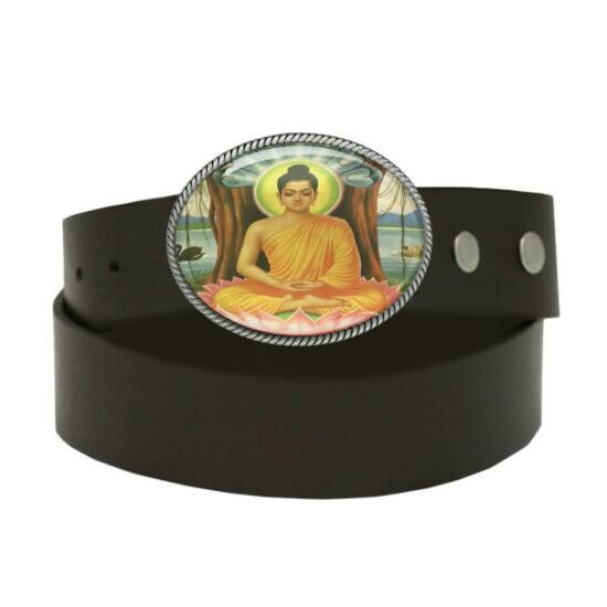 Buddha Gautama Belt Buckle - Spiritual Meditation Handmade Unisex Gift- 318 image {4}