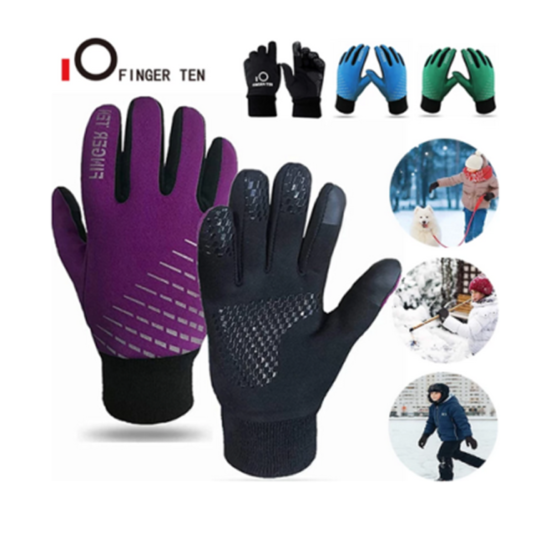 Kids Winter Gloves Waterproof Wind Resistant Thermal Snow Outdoor Mittens Boys image {1}
