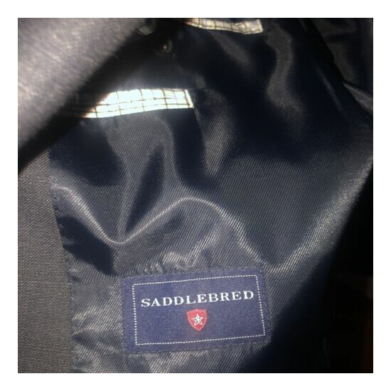 Saddlebred Mens Suit Jacket/Blazer 2 Button Navy Blue Sz 42R image {3}