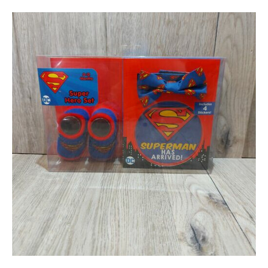 New 0-12 Months Superman Super Hero Boxed Set  image {1}