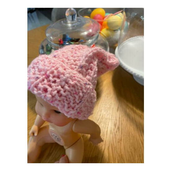 Amazing Beautiful Handmade NewBorn Baby Pink Hat, Unique, Pink image {7}