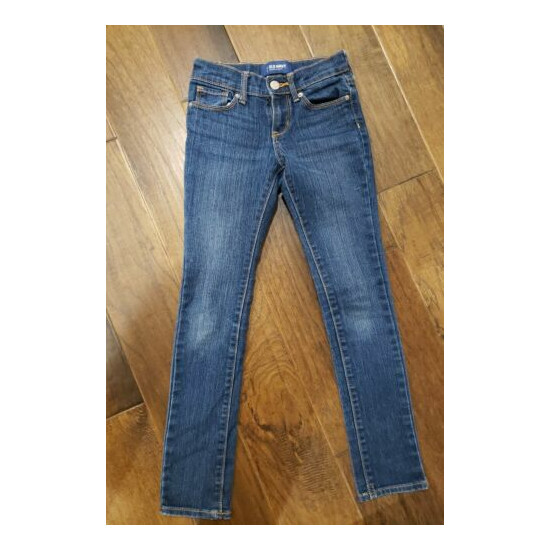 Girls Denim Skinny Jeans Old Navy Size 8 Slim EUC image {1}