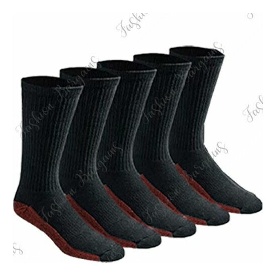 New 12 Pairs Mens Ultimate Work Boot Socks Size 6-11 Cushion Sole Reinforced Toe image {2}