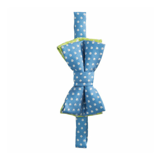 Elegant Baby Boy Easter or Holiday Blue Dots Or Green Stripes Zoom Zoom Bow Tie image {2}