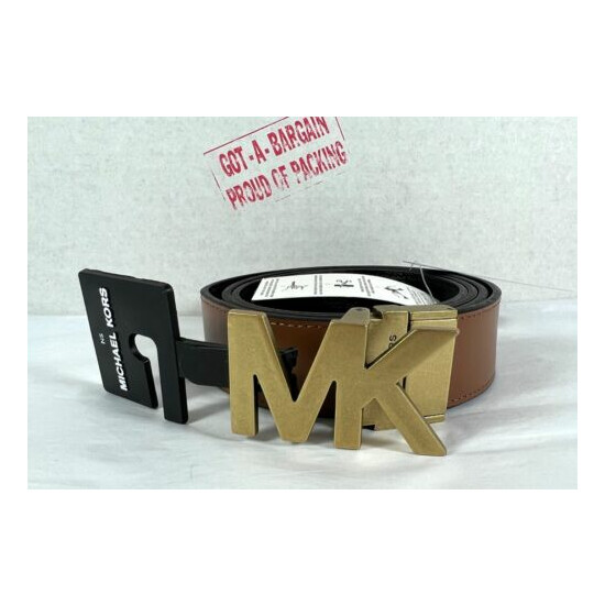 Michael Kors Men's Reversible Leather 2in1 Casual, Dress Belt IN BROWN, BLACK image {2}