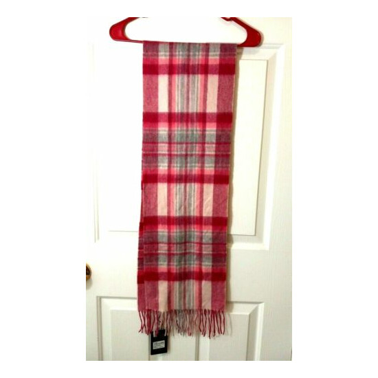 New! KILTANE Of Scotland Wool Plaid Scarf Size 64"x10" image {1}