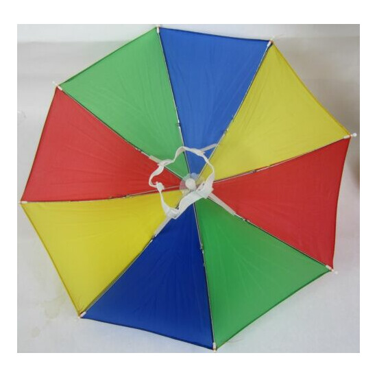Lot of 1,3, 4, 12--Multi Color Umbrella Hat Cap Rain Sun Protection -UMH8 image {4}