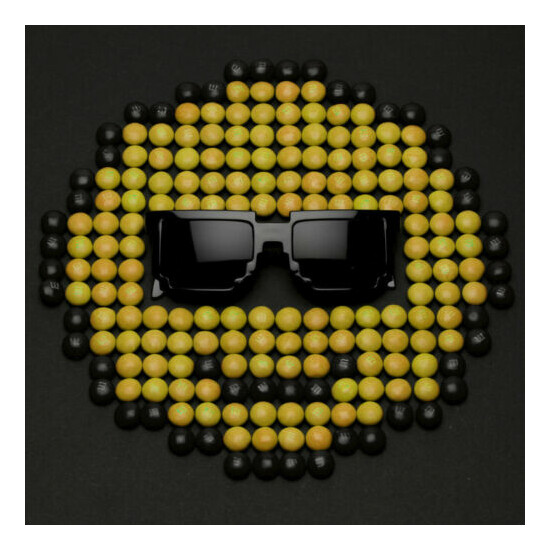2-3 PACK KIDS 8-Bit Pixel Glasses Square Boys Girls Pixelated Novelty Sunglasses image {1}