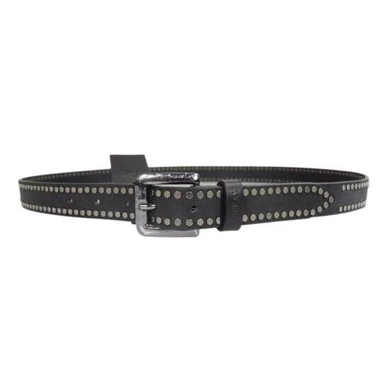 Replay AX2228 Black Leather Belt image {1}