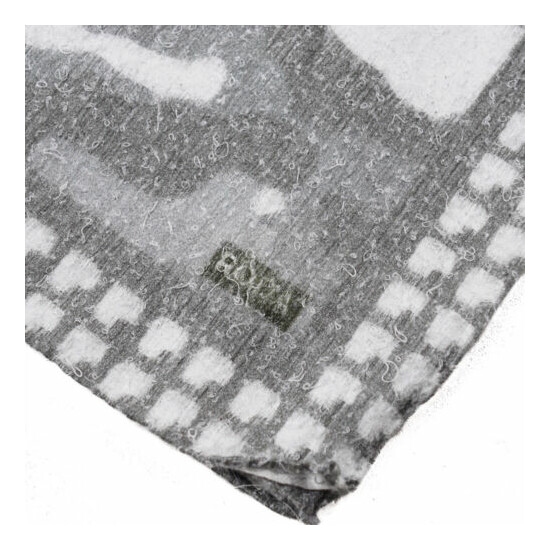 NWT RODA Textured Gray and White Camouflage Print Pocket Square image {2}