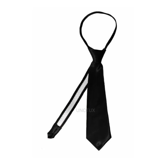23 Color Satin Zipper Necktie for Baby Toddler Kid Teen Boy Suit size S-XL(S-20) image {2}